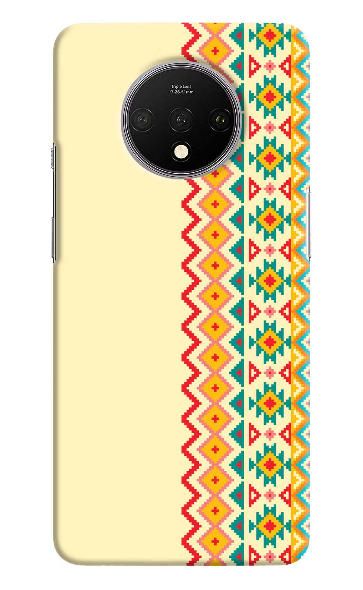 Ethnic Seamless Oneplus 7T Hard Case Back Cover by Casekaro