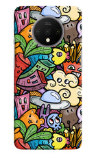 Veggie Doodle Oneplus 7T Hard Case Back Cover by Casekaro