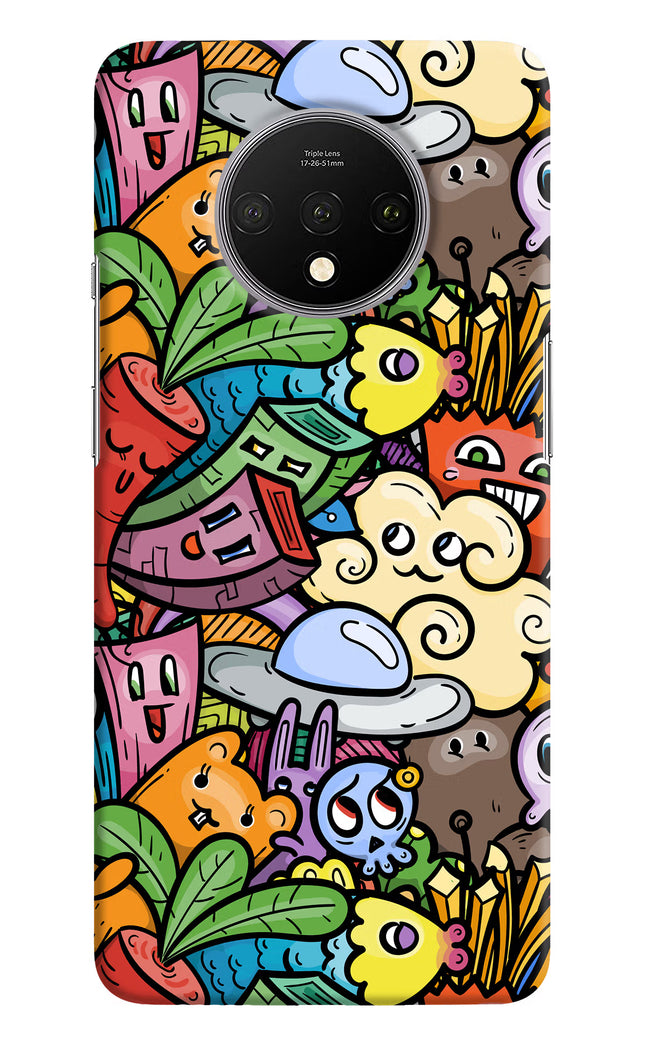 Veggie Doodle Oneplus 7T Hard Case Back Cover by Casekaro