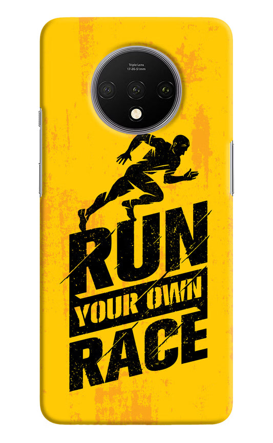 Run Your Own Race Oneplus 7T Hard Case Back Cover by Casekaro