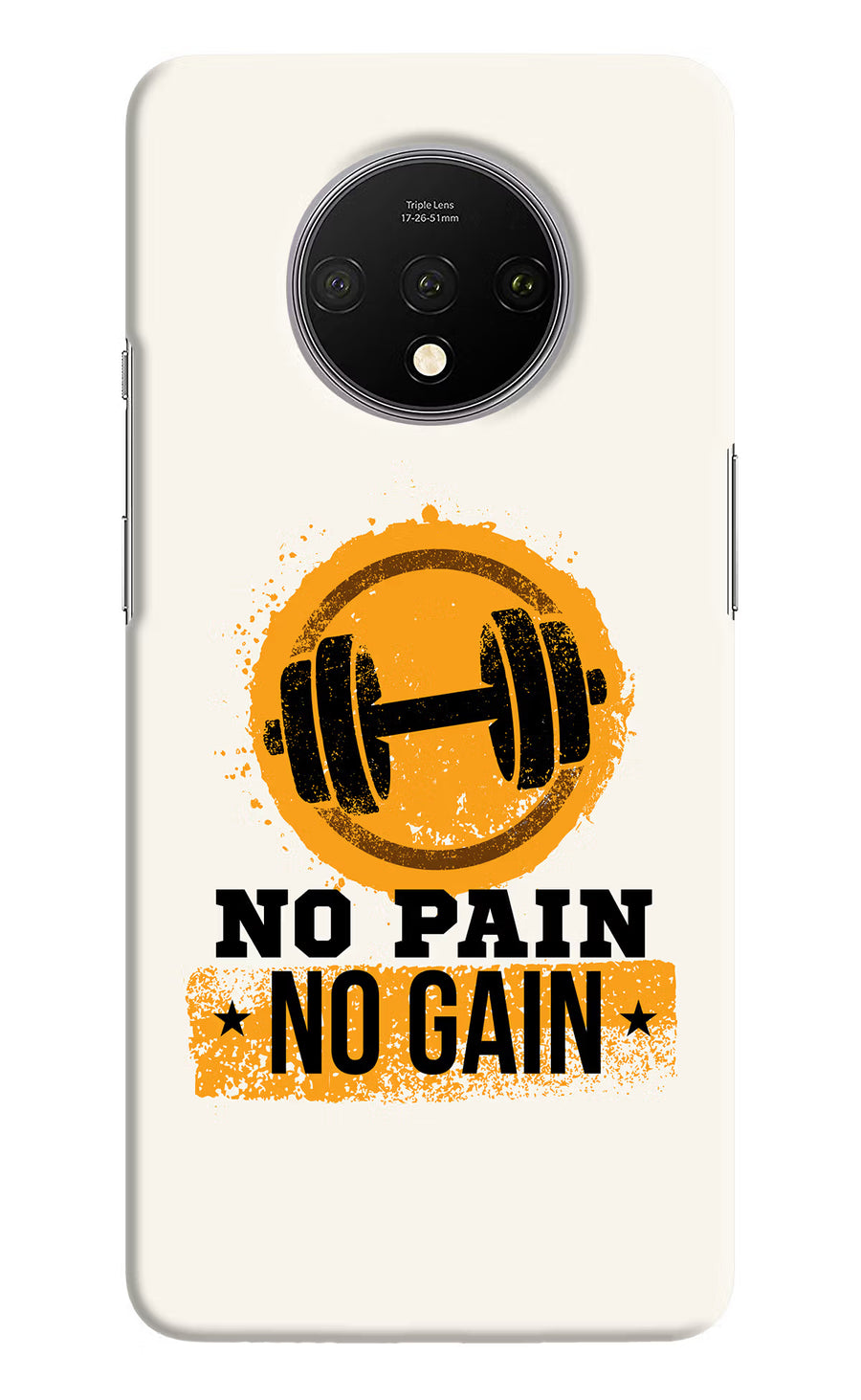 No Pain No Gain Oneplus 7T Back Cover, Hard case