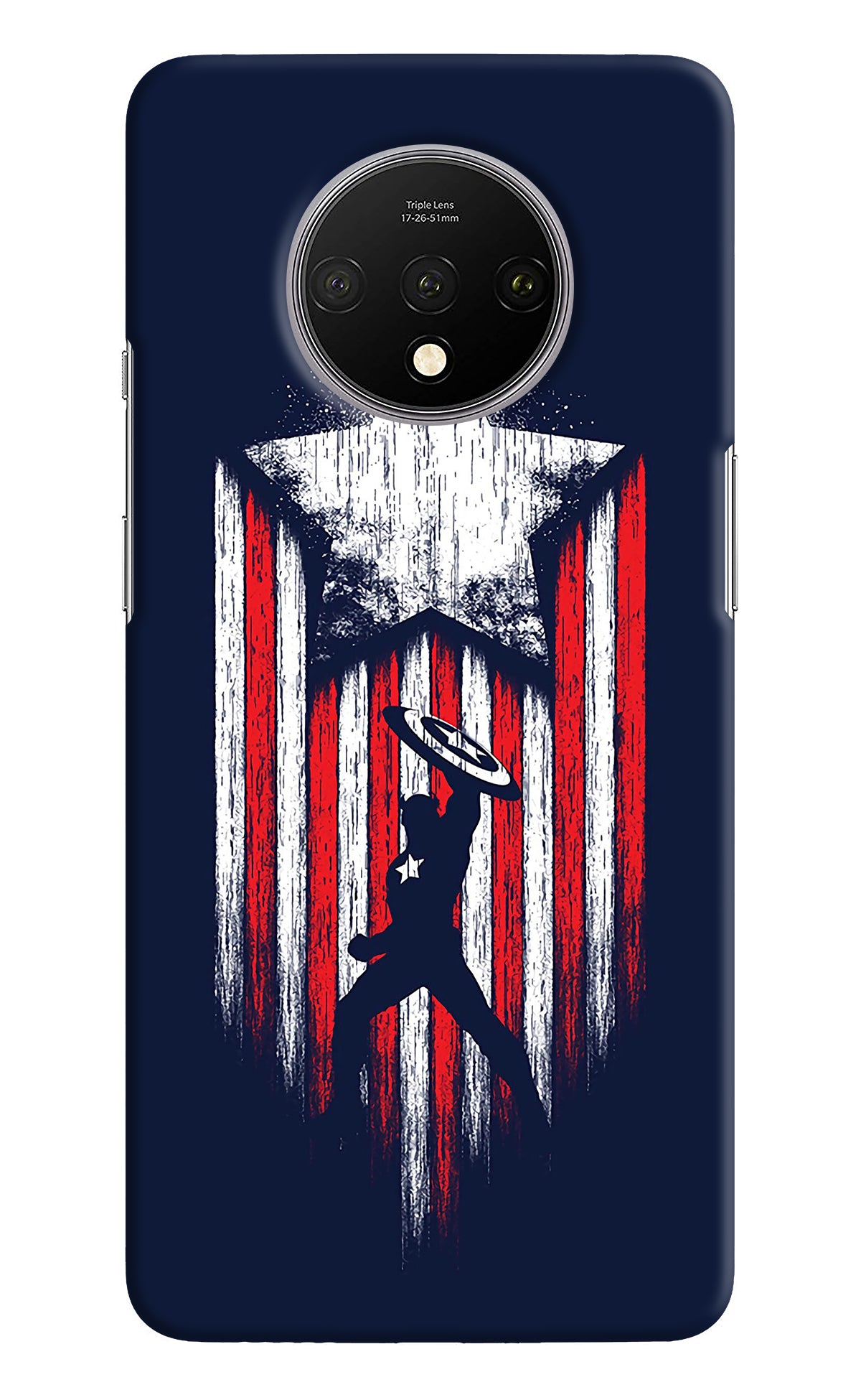 Captain America Marvel Art Oneplus 7T Back Cover