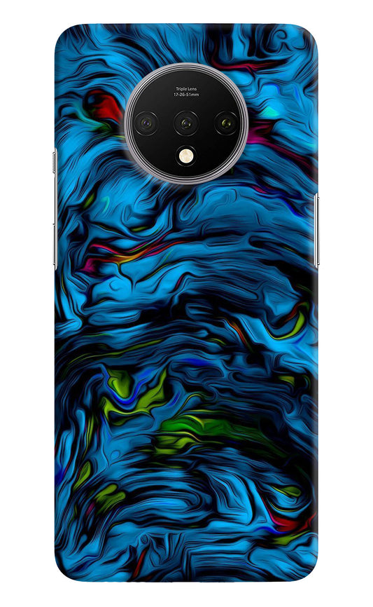 Dark Blue Abstract Oneplus 7T Back Cover