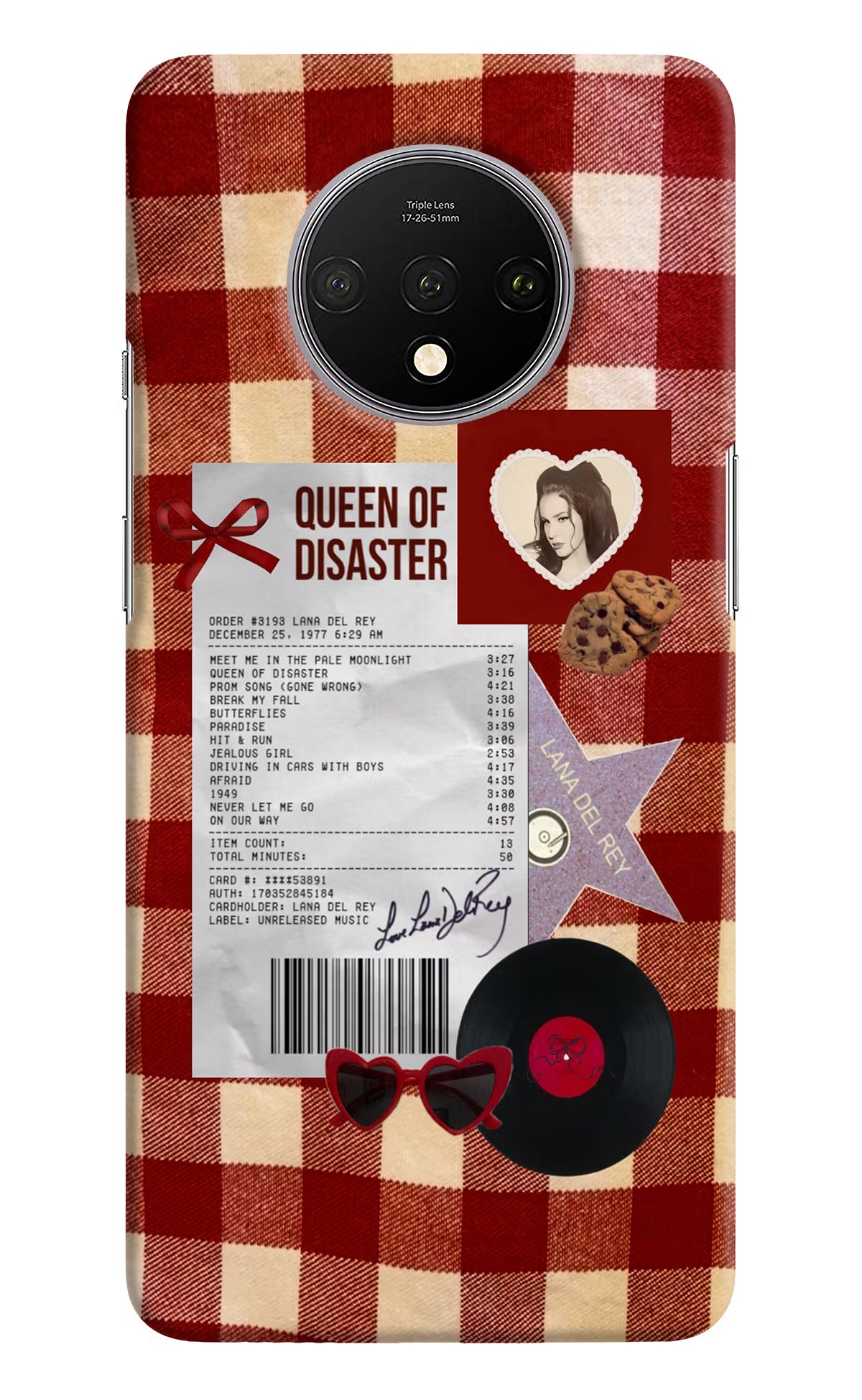 Queen of Disaster Oneplus 7T Hard Case Back Cover by Casekaro
