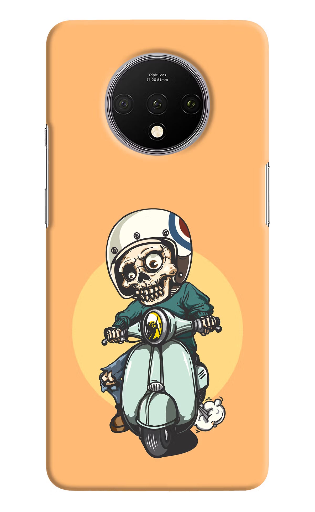 Undead Biker Oneplus 7T Hard Case Back Cover by Casekaro