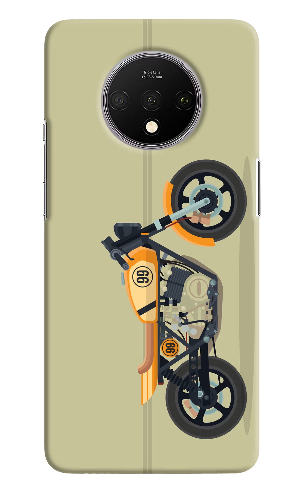 Vertical Speedster Oneplus 7T Hard Case Back Cover by Casekaro