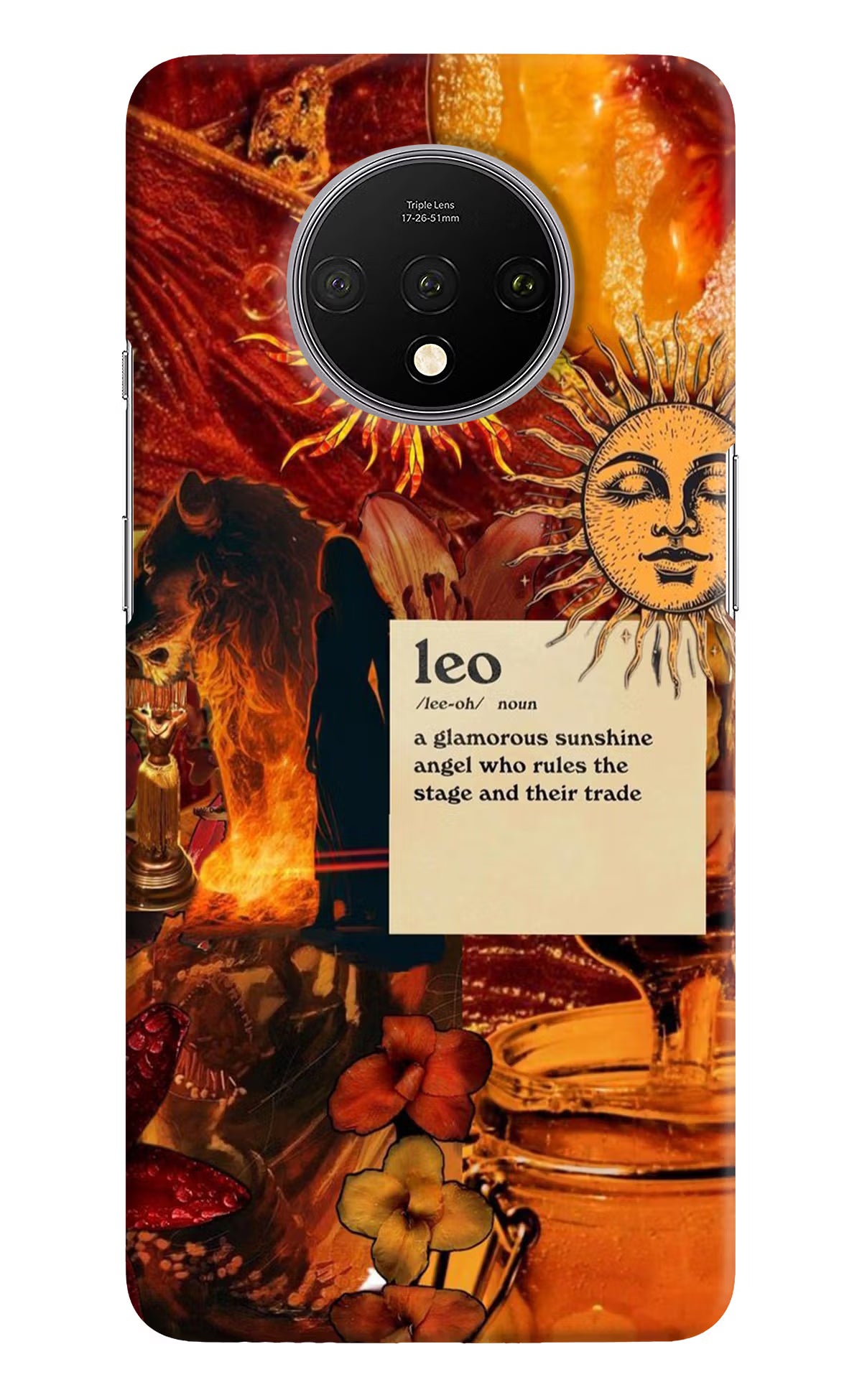 Leo Zodiac Oneplus 7T Hard Case Back Cover by Casekaro