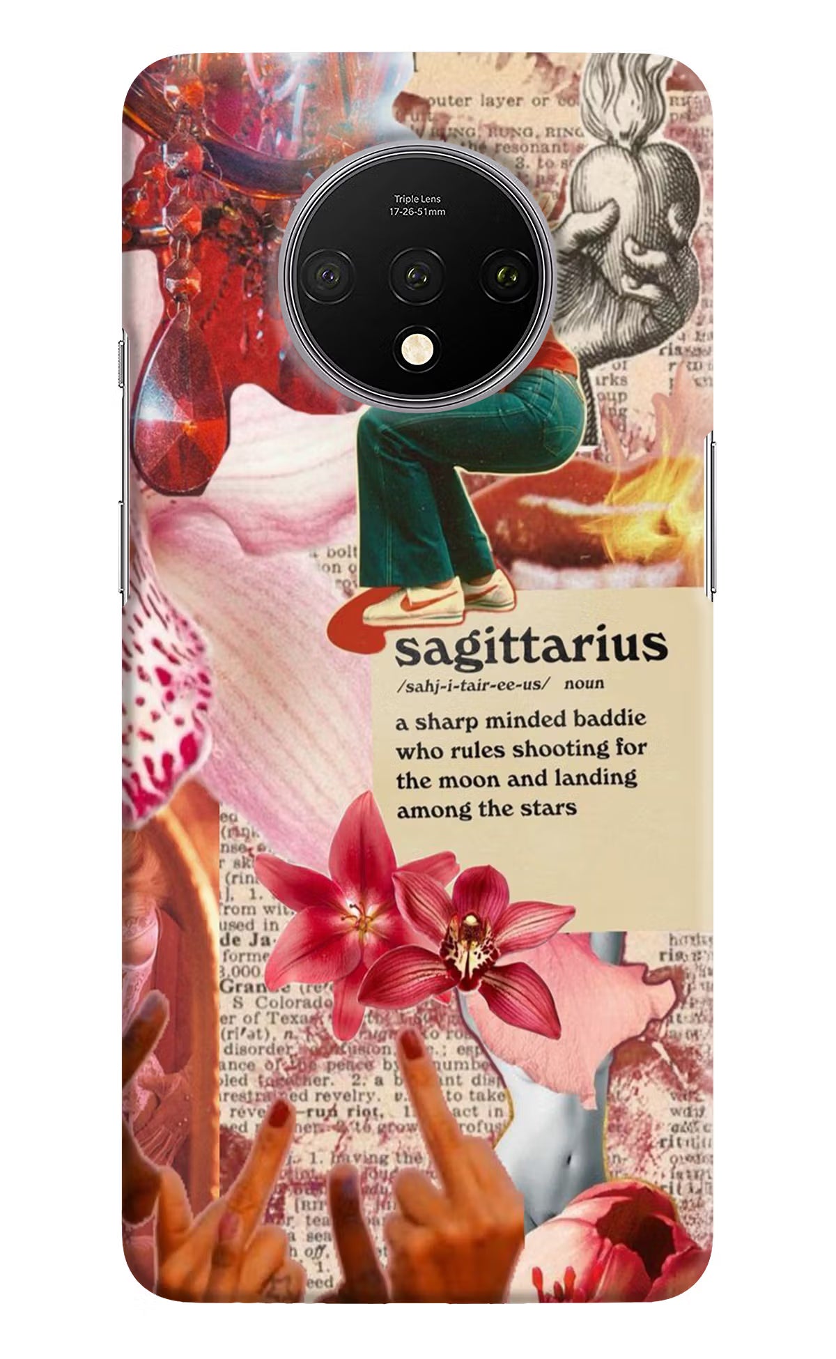Sagittarius Zodiac Oneplus 7T Hard Case Back Cover by Casekaro
