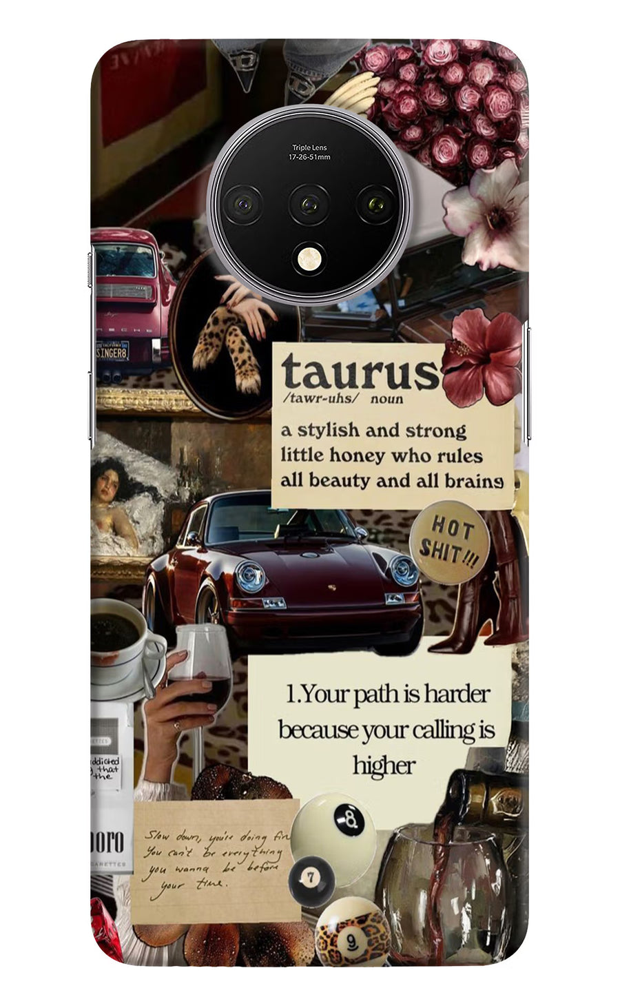 Taurus Zodiac Oneplus 7T Back Cover, Hard case
