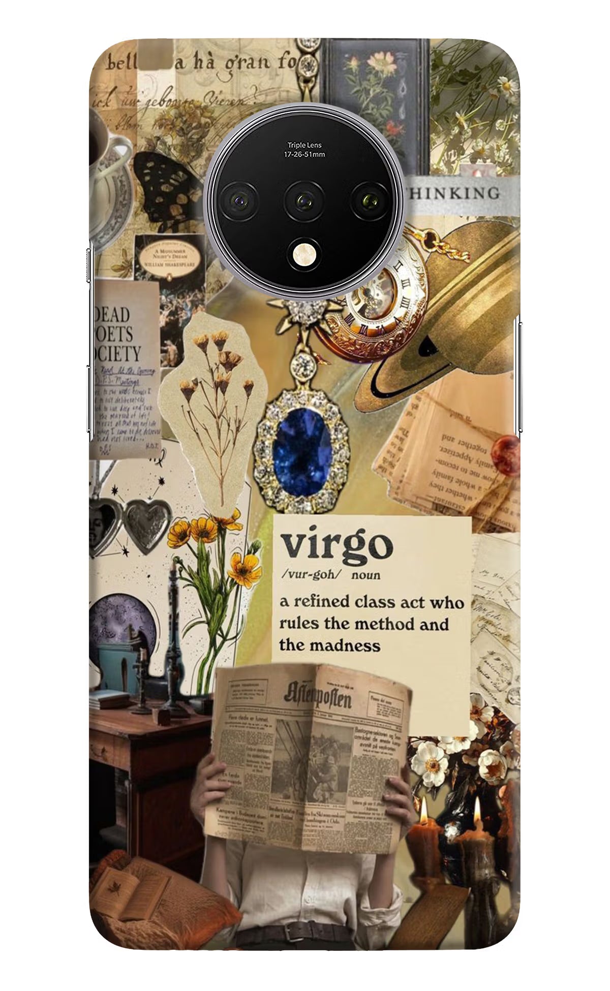 Virgo Zodiac Oneplus 7T Hard Case Back Cover by Casekaro