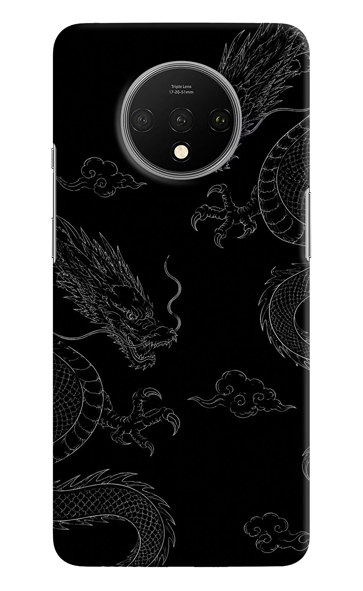 Twin Dragons Oneplus 7T Hard Case Back Cover by Casekaro