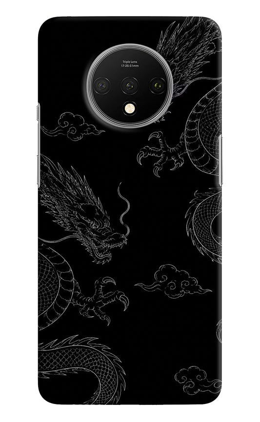 Twin Dragons Oneplus 7T Hard Case Back Cover by Casekaro