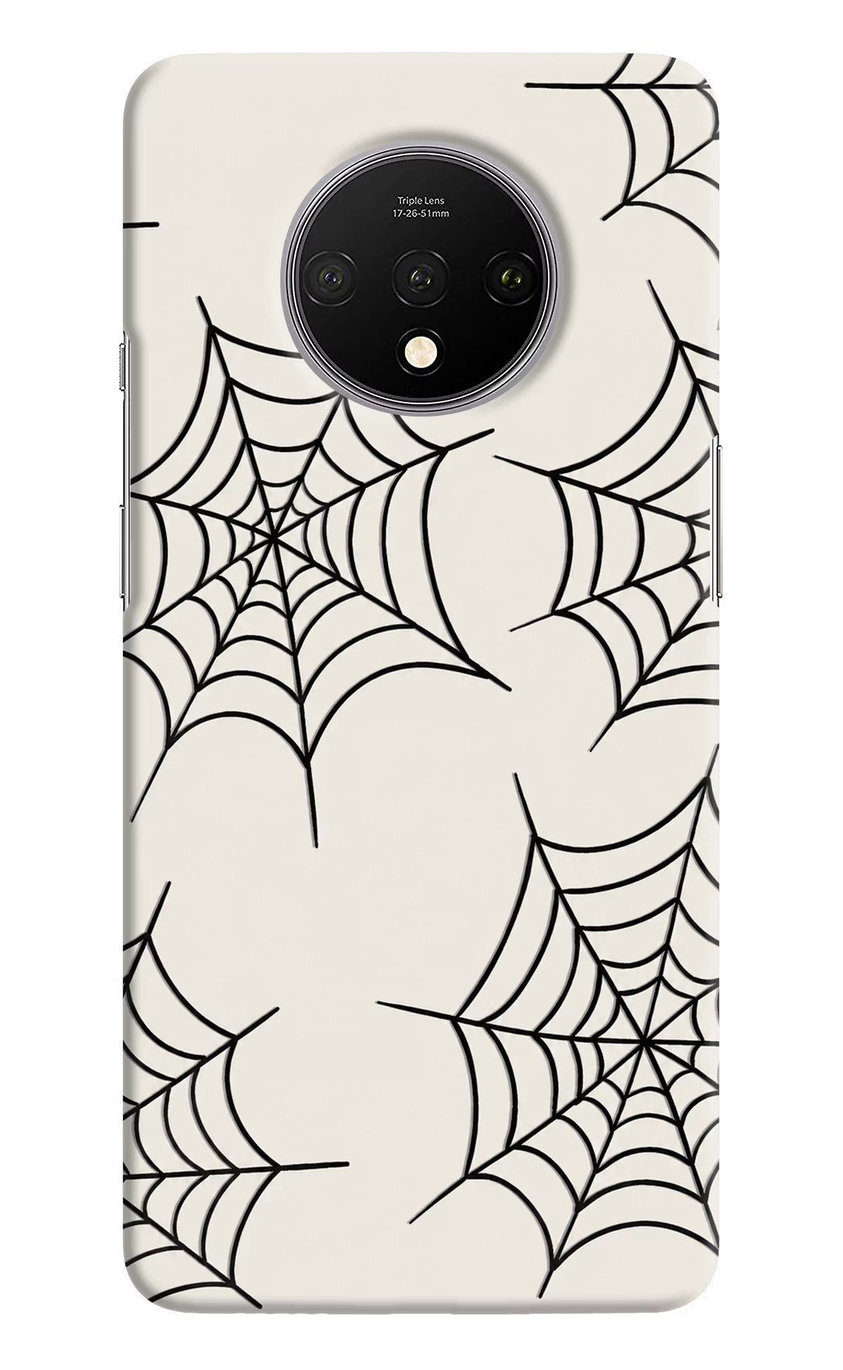 Spider Web Oneplus 7T Hard Case Back Cover by Casekaro