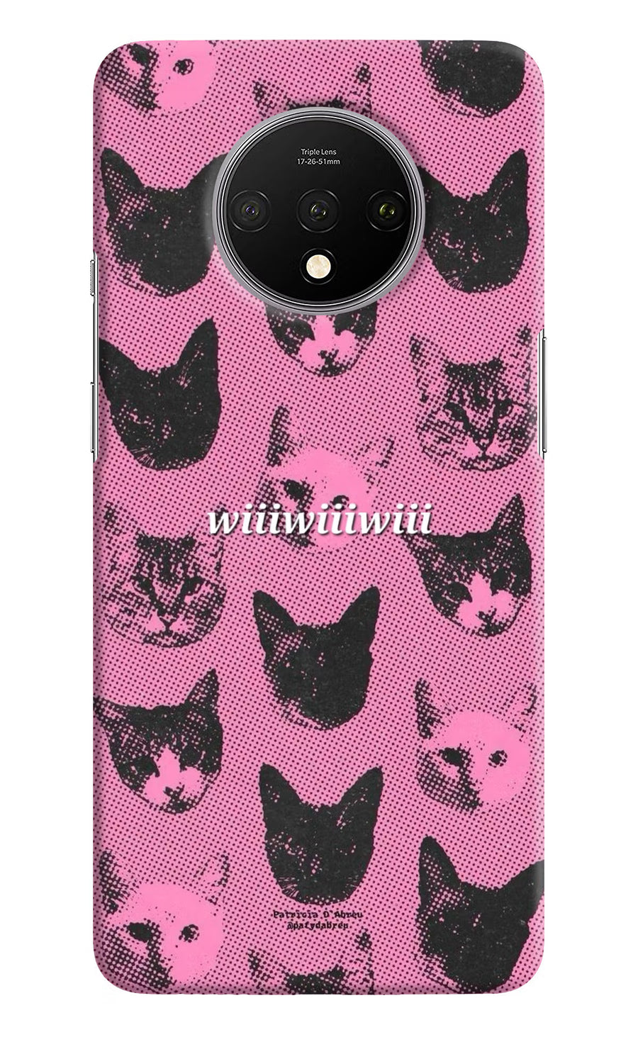 Pink Cats Oneplus 7T Back Cover, Hard case
