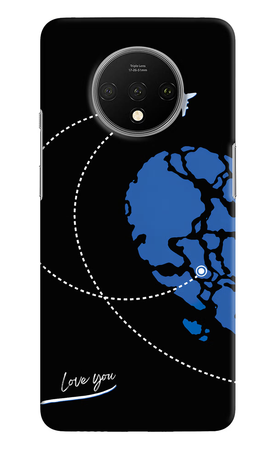 Love Orbit Oneplus 7T Back Cover, Hard case
