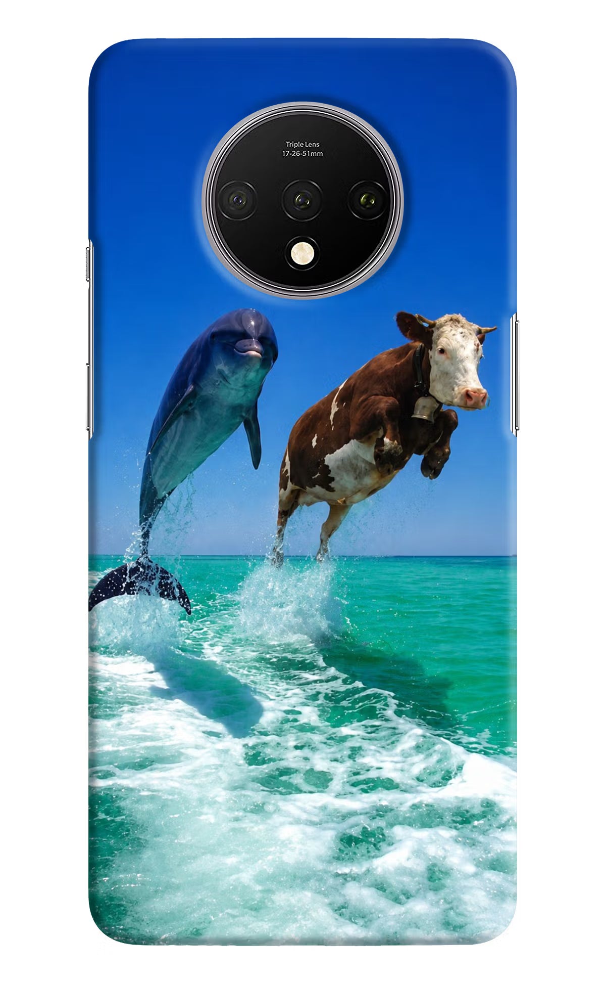 Dolphin vs Cow Oneplus 7T Back Cover