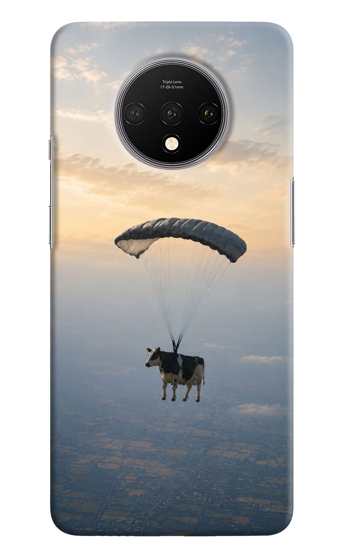 Skydiving Cow Oneplus 7T Back Cover
