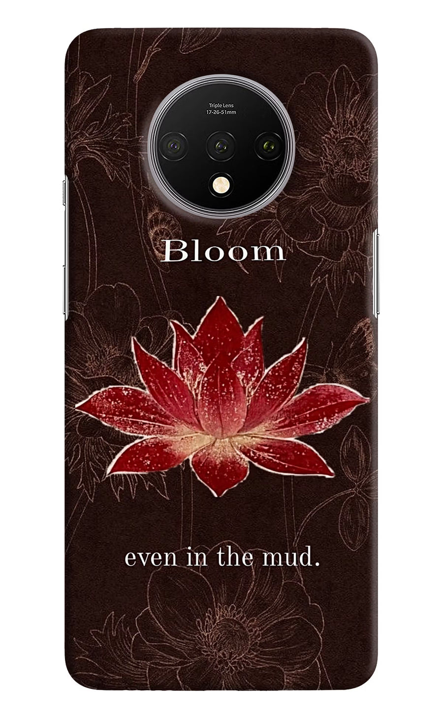 Bloom Oneplus 7T Back Cover, Hard case