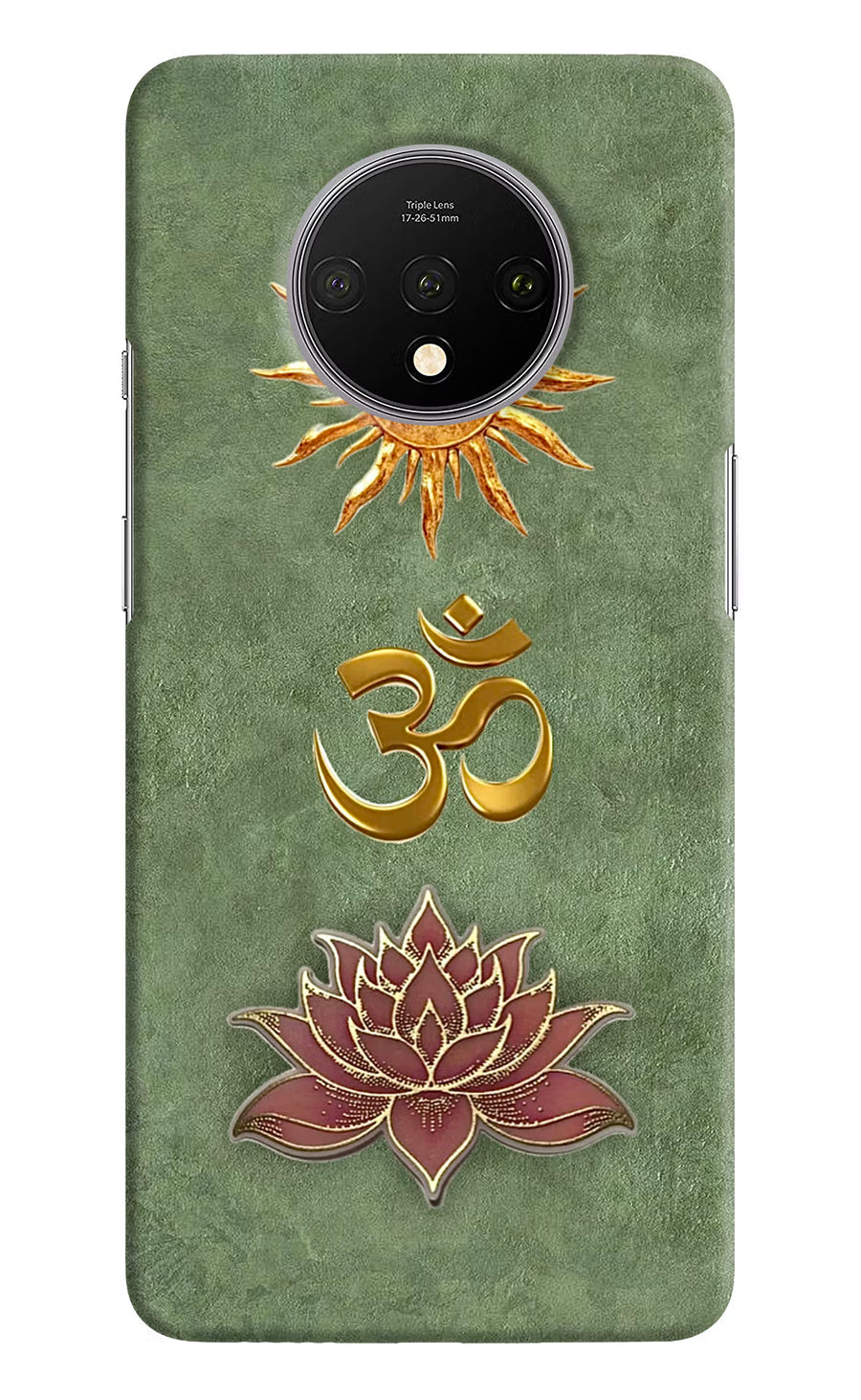 Om & Lotus Oneplus 7T Back Cover, Hard case