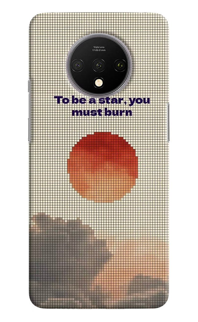 Pixel Sun Oneplus 7T Hard Case Back Cover by Casekaro