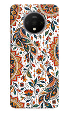 White Mayura Oneplus 7T Back Cover