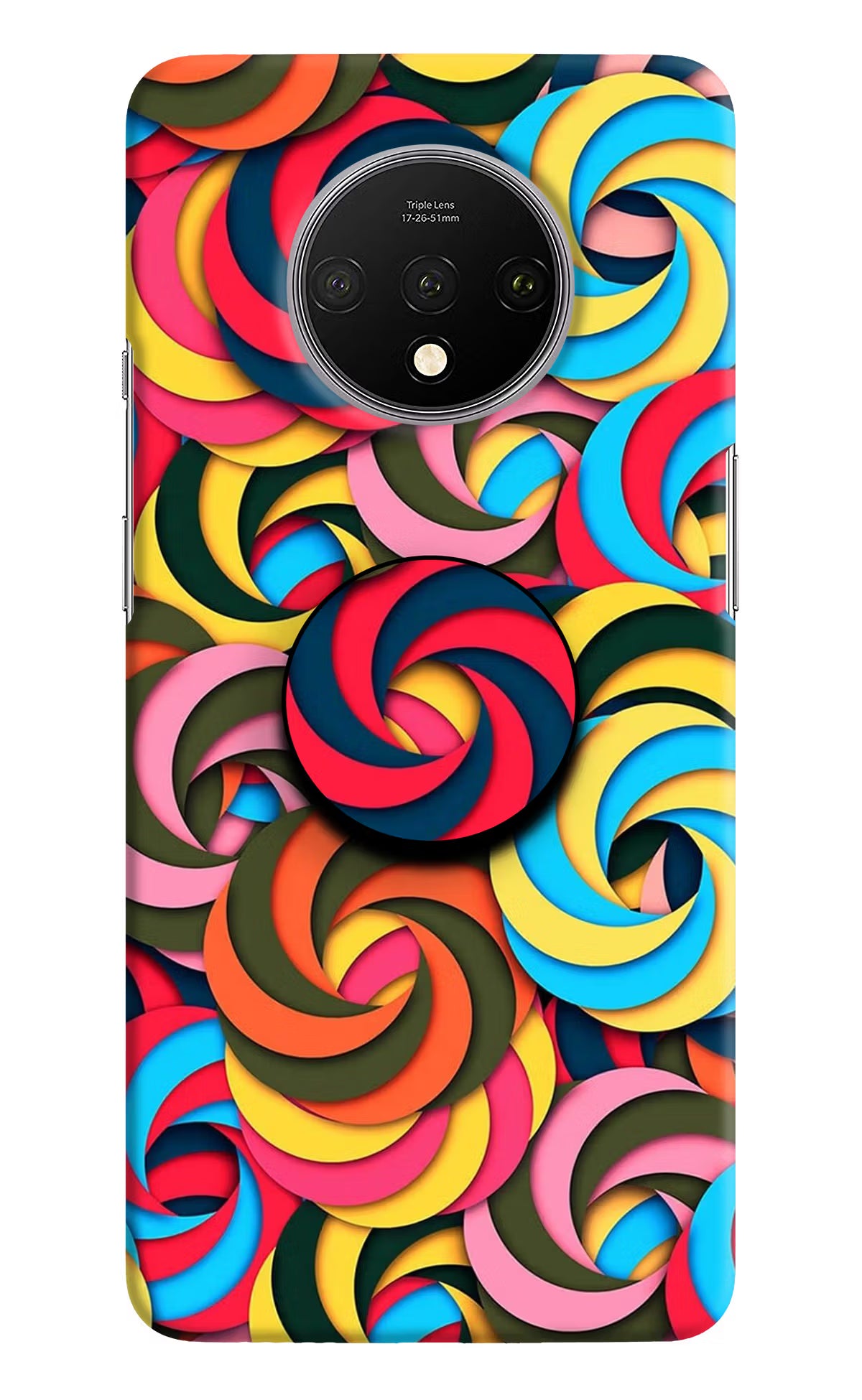 Spiral Pattern Oneplus 7T Pop Case by Casekaro