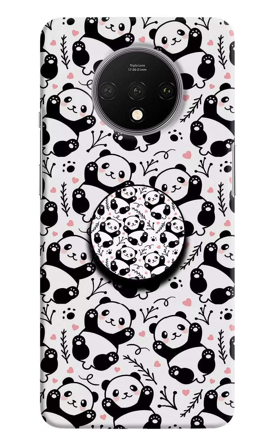 Cute Panda Oneplus 7T Pop Case, Hard case