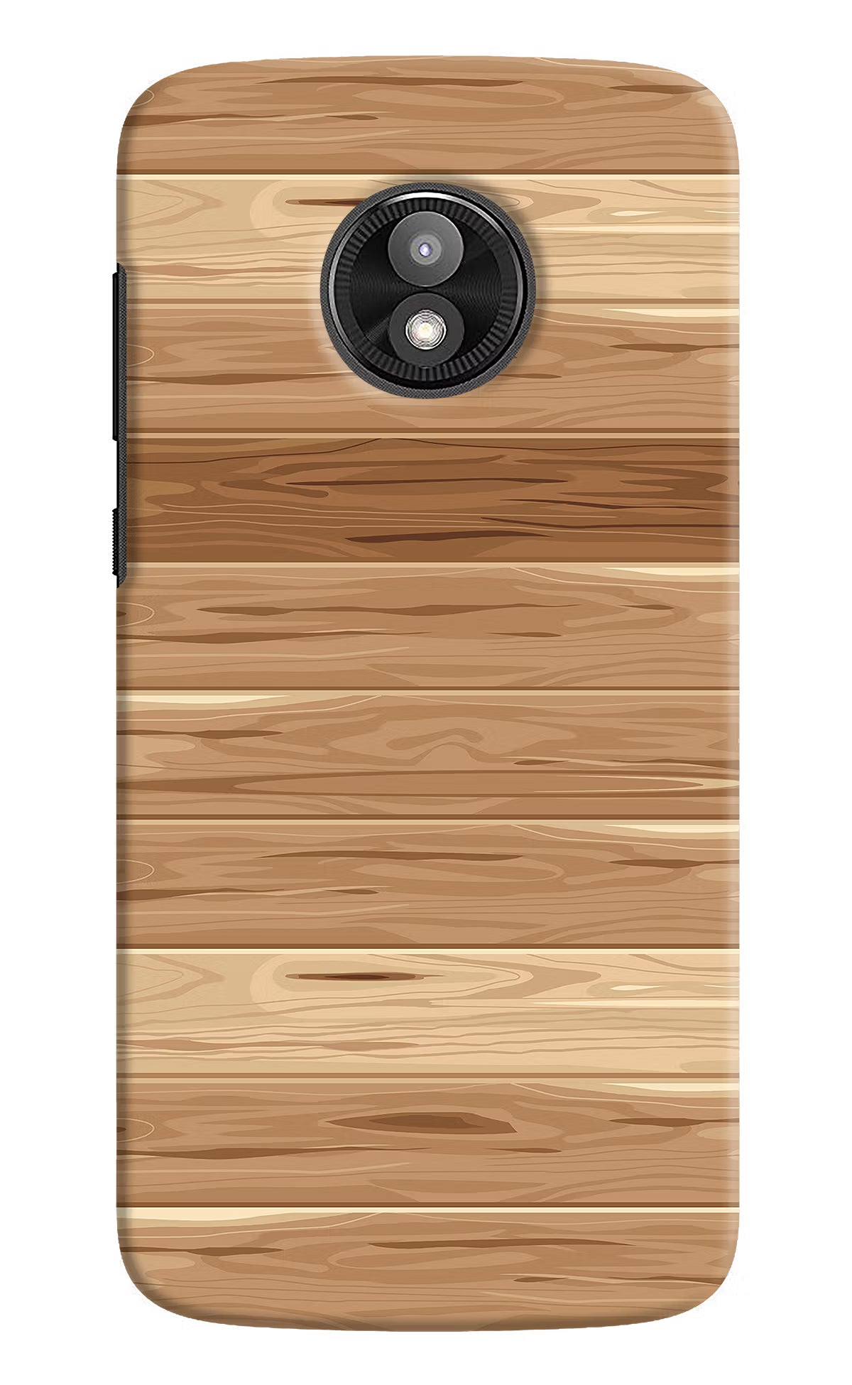Wooden Vector Moto E5 Play Hard Case Back Cover by Casekaro