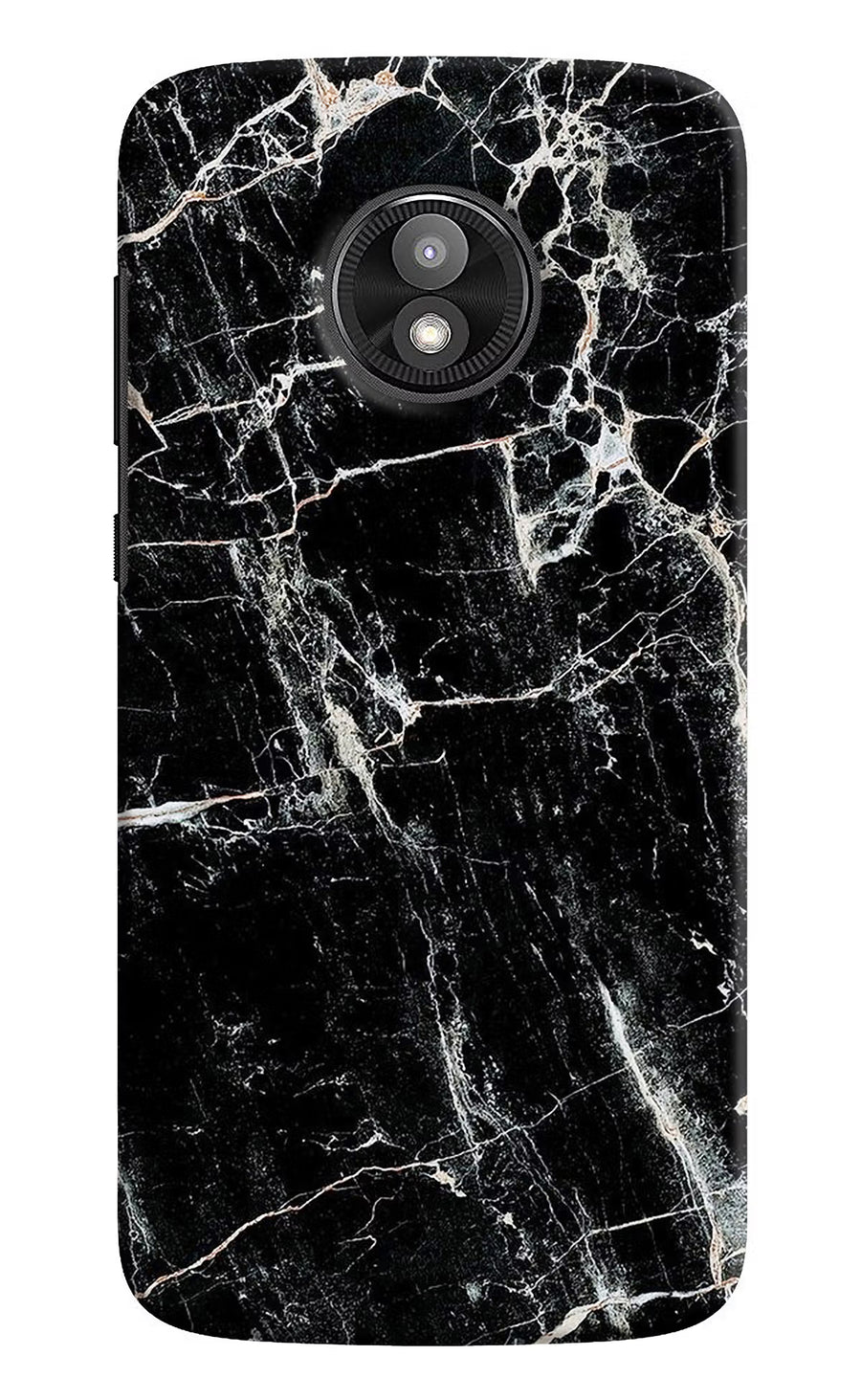 Black Marble Texture Moto E5 Play Back Cover, Hard case