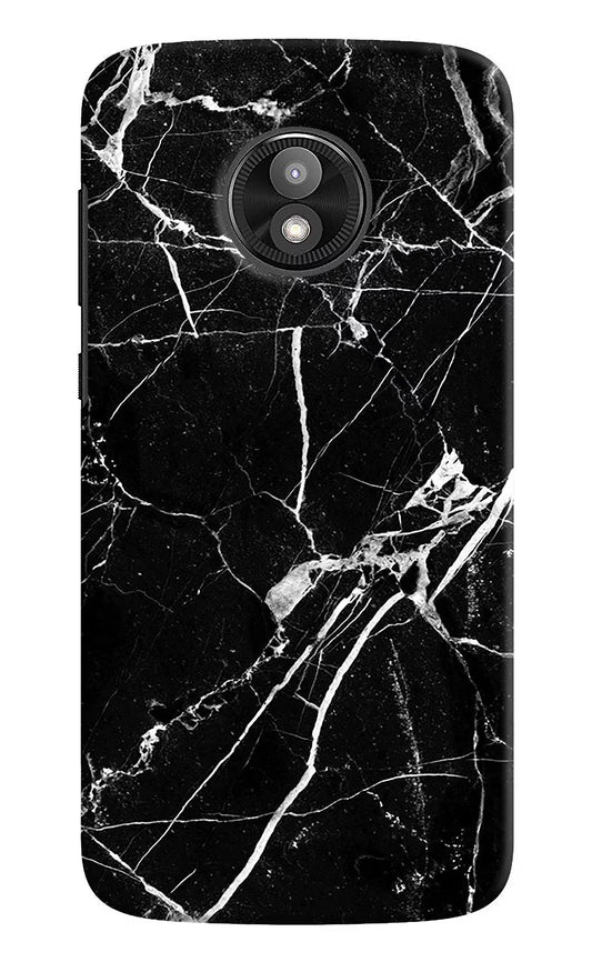 Black Marble Pattern Moto E5 Play Hard Case Back Cover by Casekaro