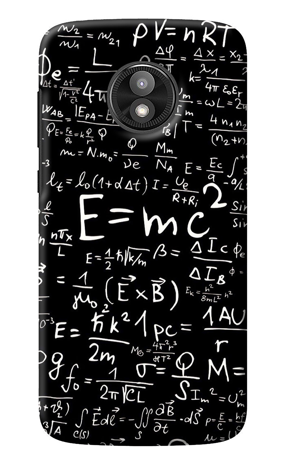Physics Albert Einstein Formula Moto E5 Play Back Cover