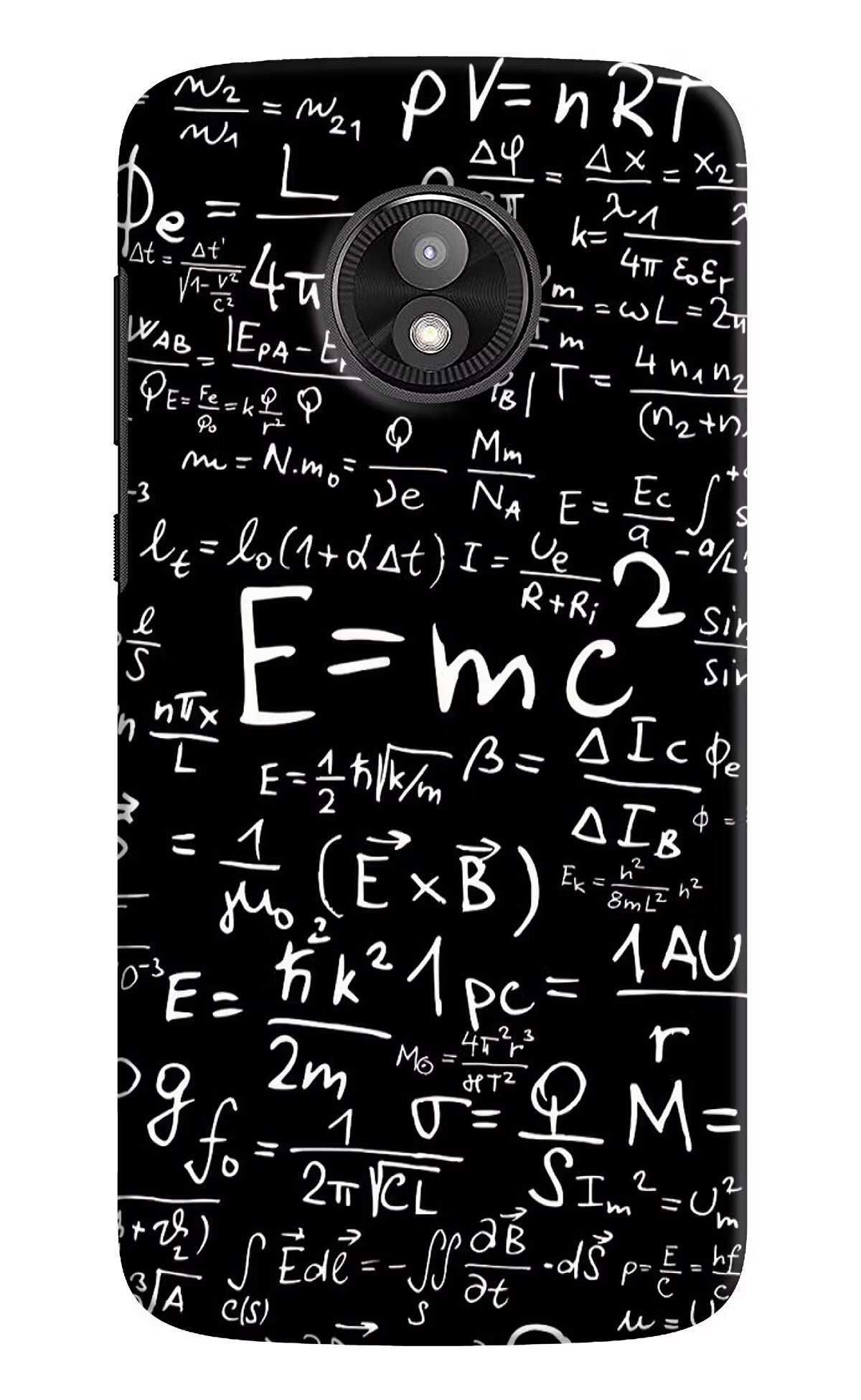 Physics Formula Moto E5 Play Hard Case Back Cover by Casekaro