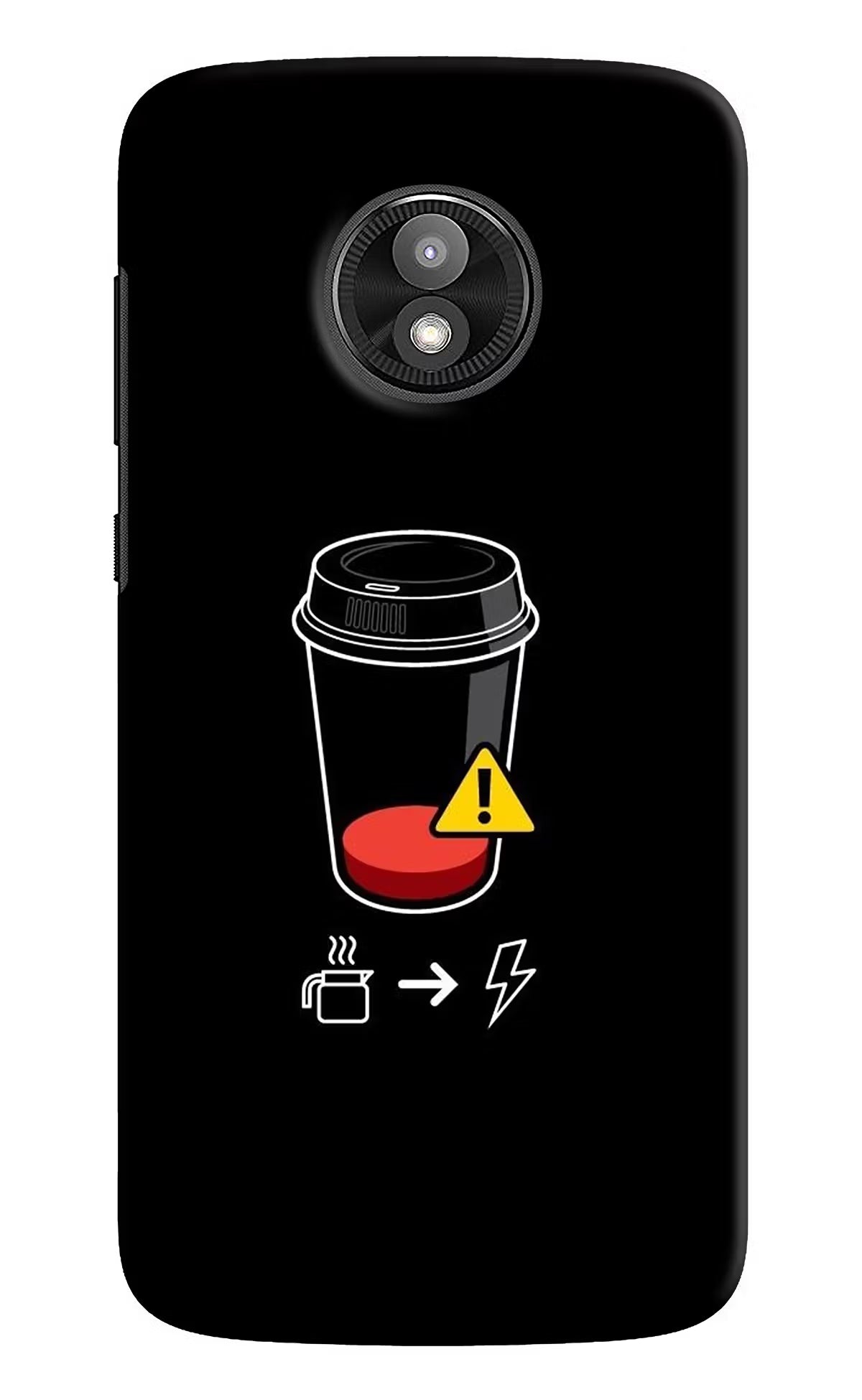 Coffee Moto E5 Play Hard Case Back Cover by Casekaro