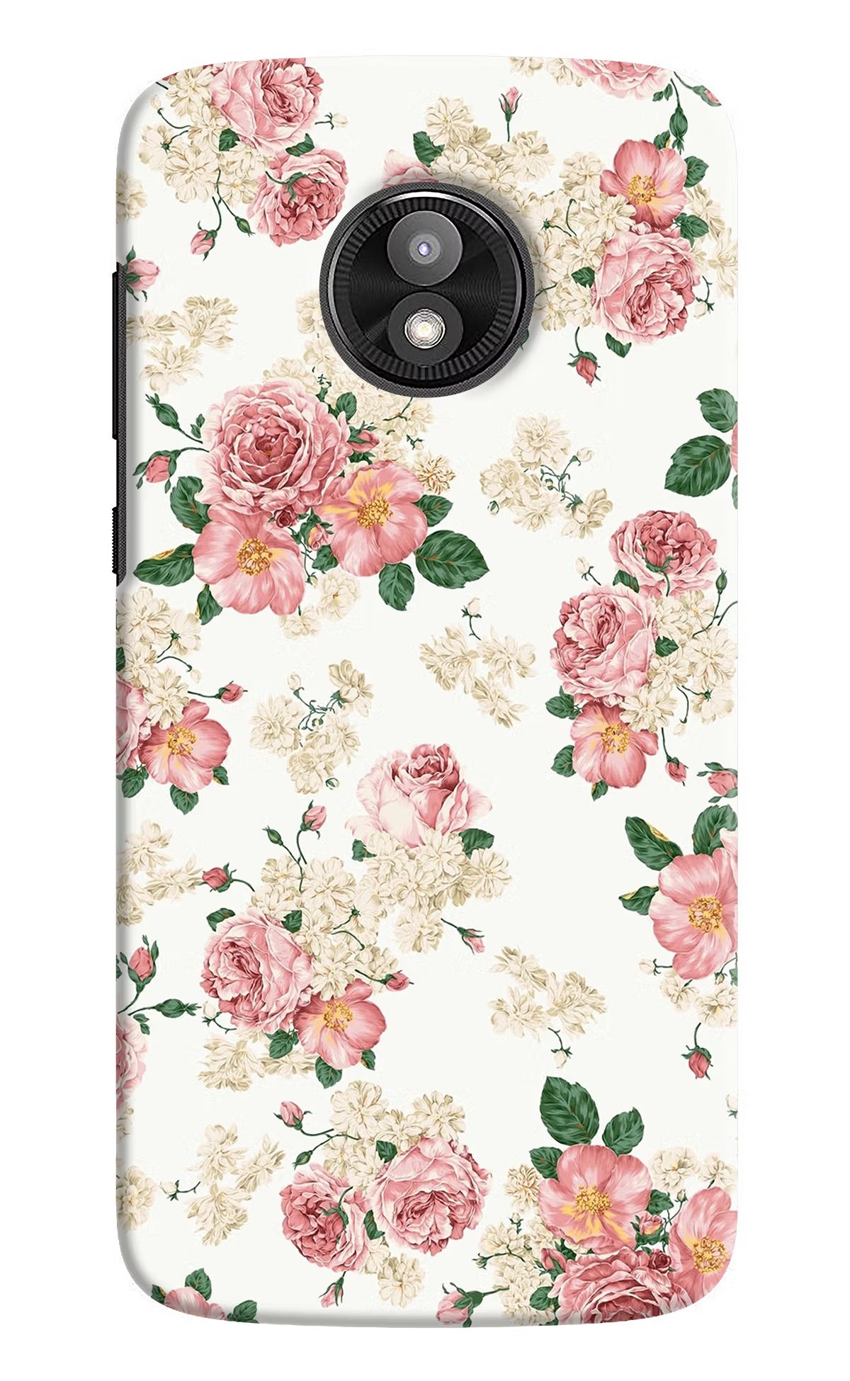 Flowers Moto E5 Play Hard Case Back Cover by Casekaro