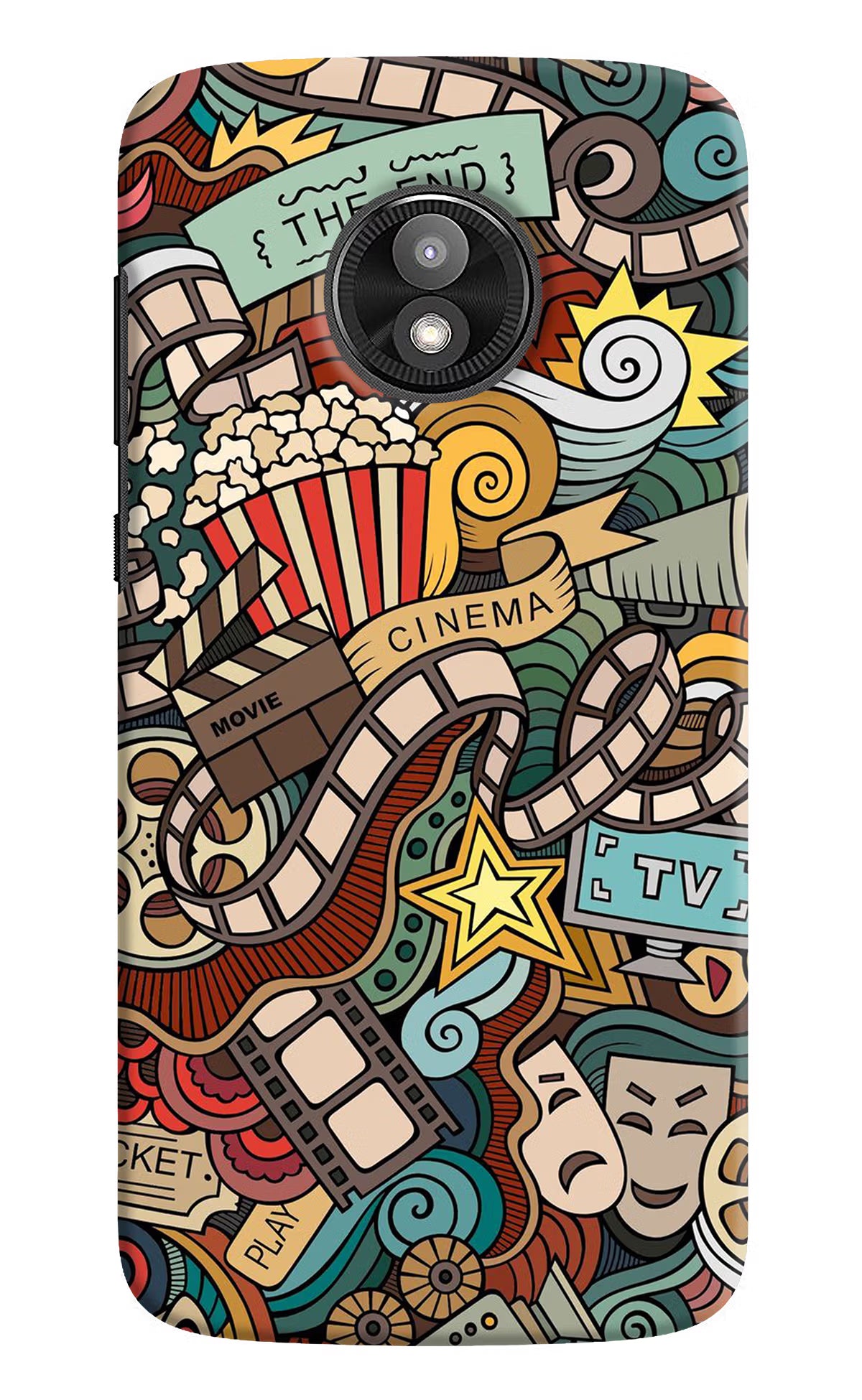 Cinema Abstract Moto E5 Play Hard Case Back Cover by Casekaro