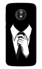Black Tie Moto E5 Play Hard Case Back Cover by Casekaro