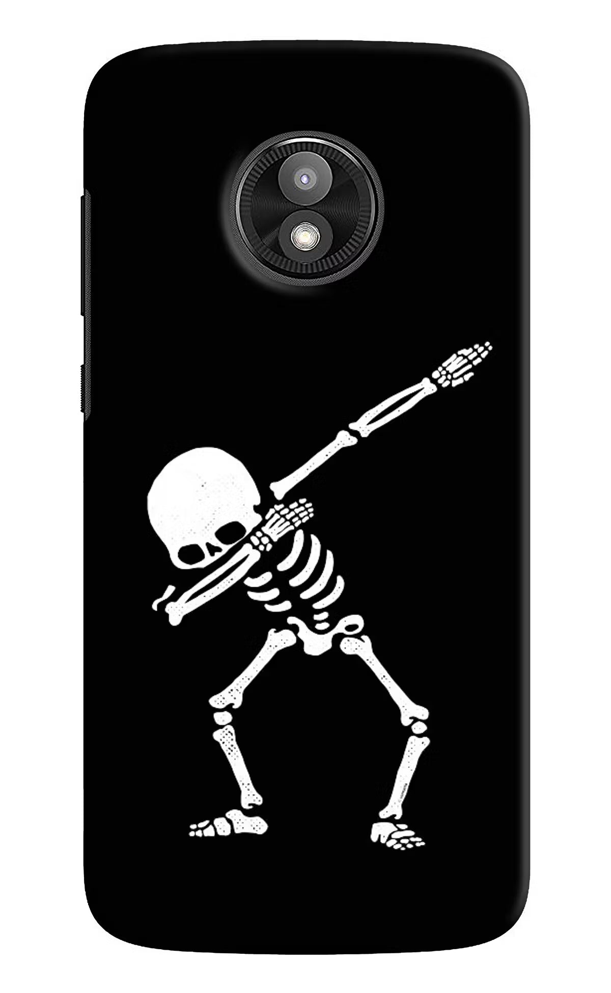 Dabbing Skeleton Art Moto E5 Play Hard Case Back Cover by Casekaro