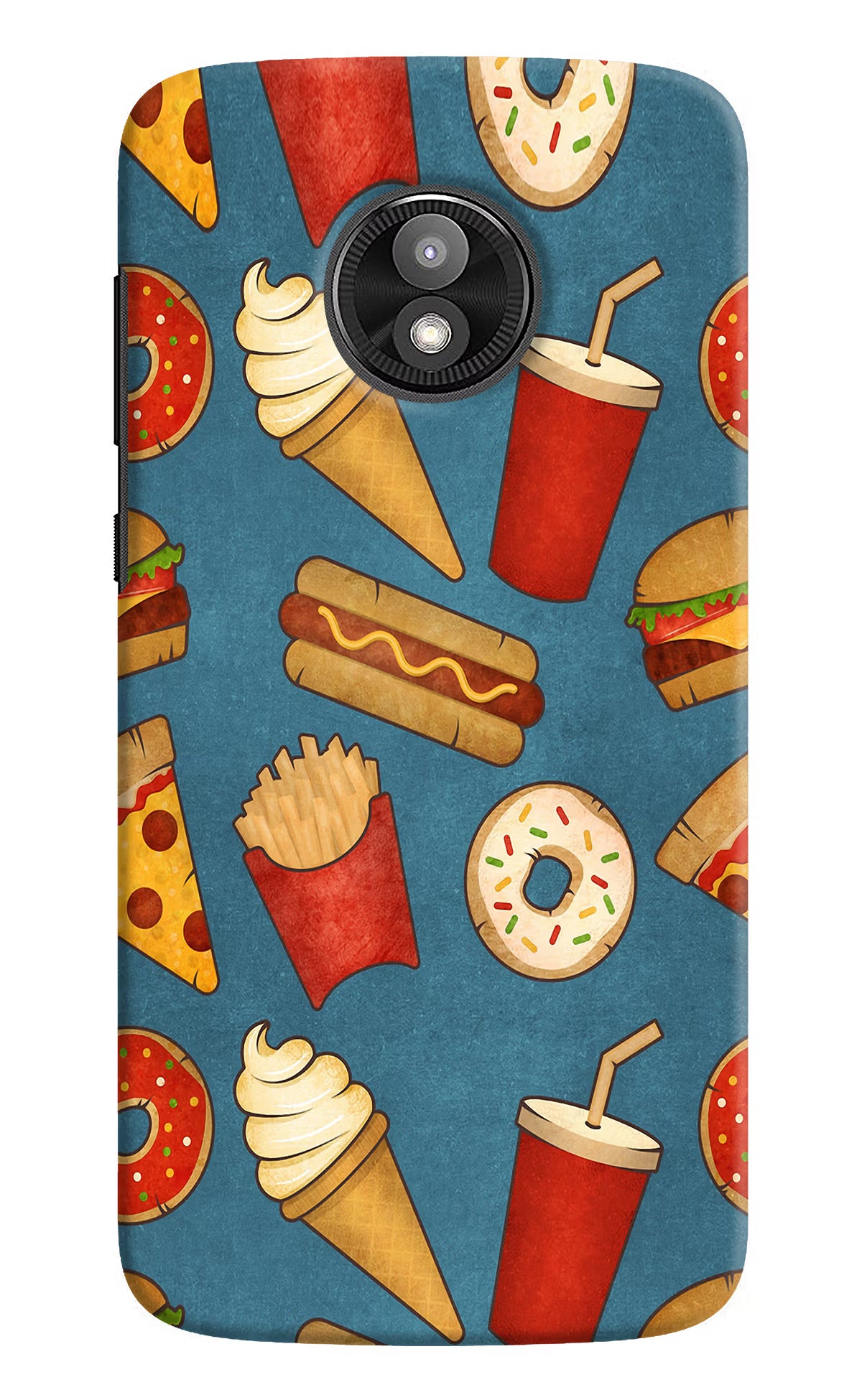 Foodie Moto E5 Play Hard Case Back Cover by Casekaro