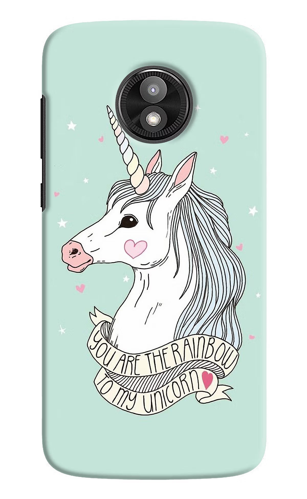 Unicorn Wallpaper Moto E5 Play Hard Case Back Cover by Casekaro