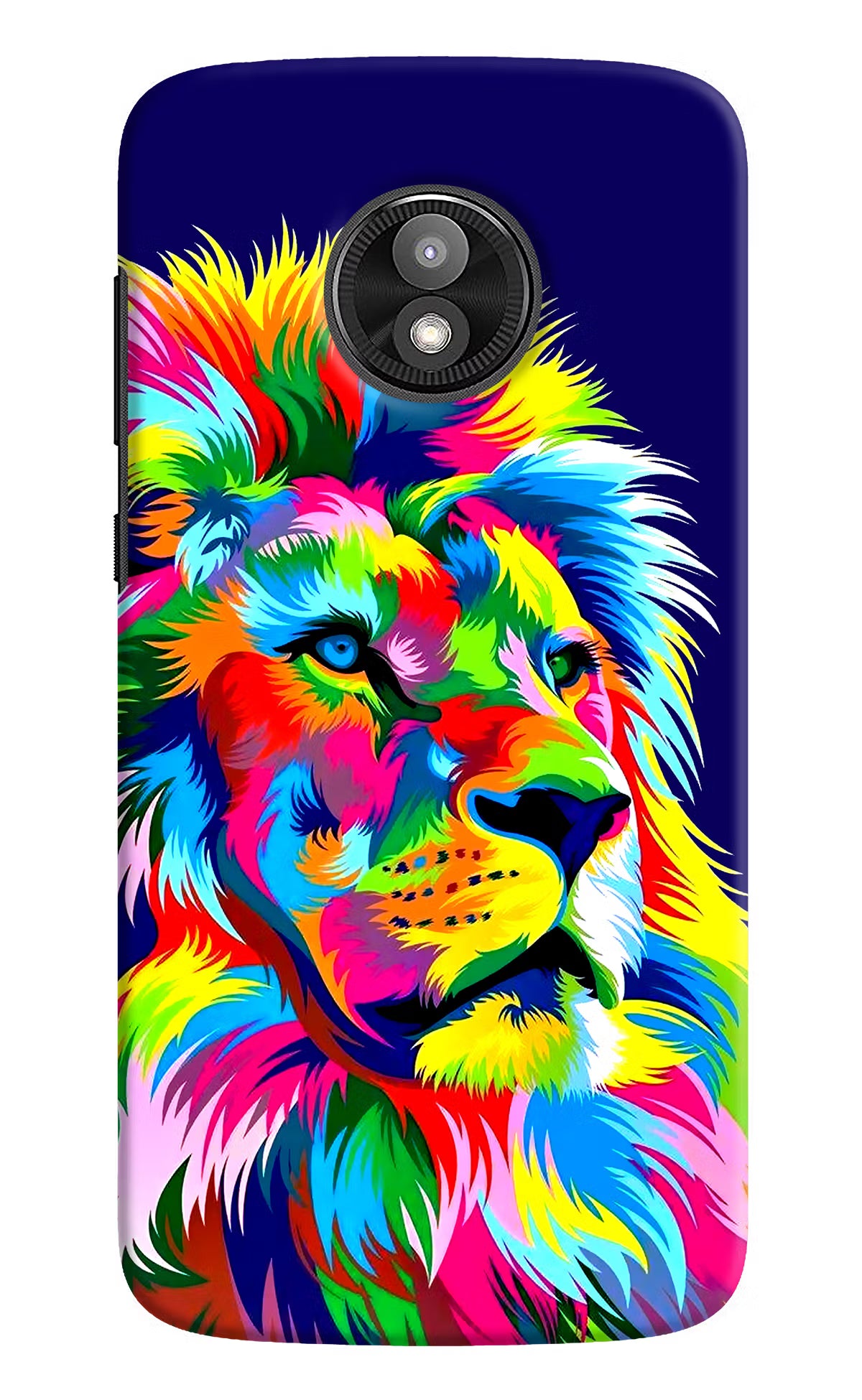 Vector Art Lion Moto E5 Play Hard Case Back Cover by Casekaro