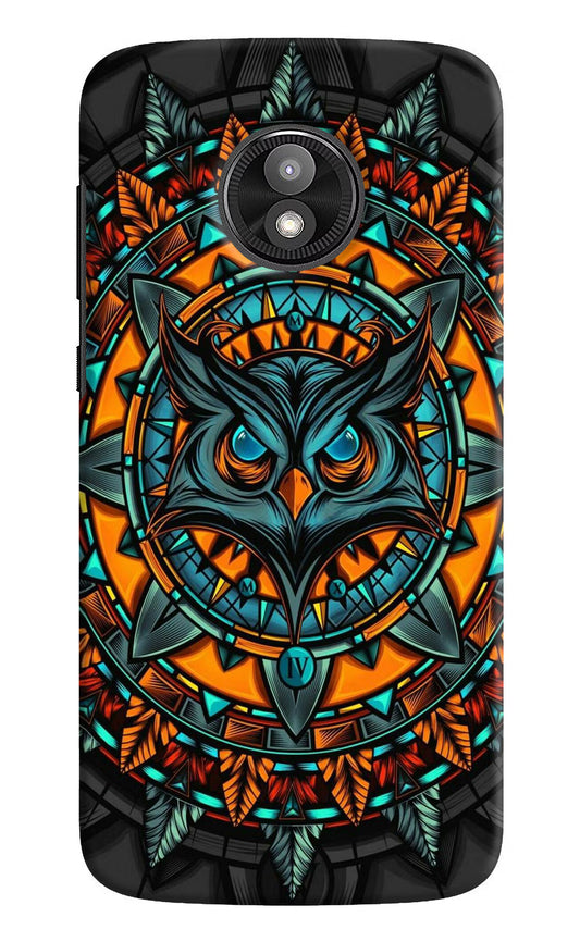 Angry Owl Art Moto E5 Play Hard Case Back Cover by Casekaro