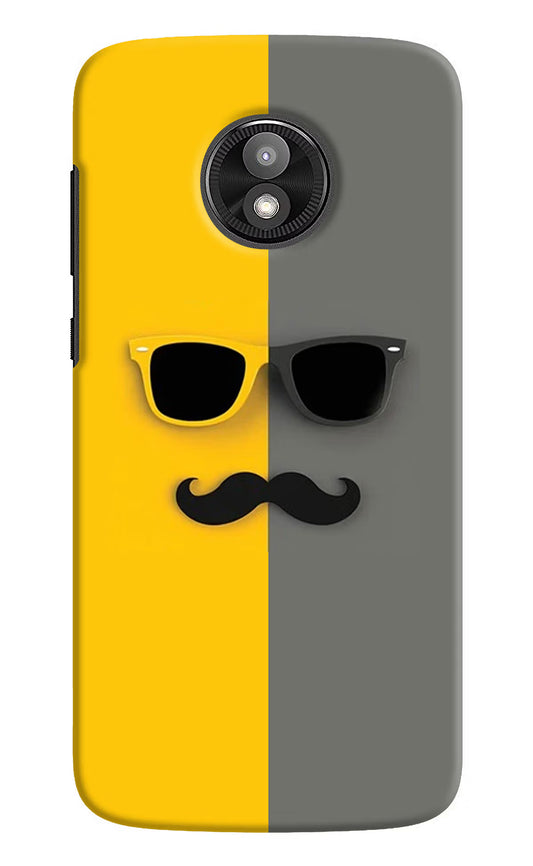 Sunglasses with Mustache Moto E5 Play Hard Case Back Cover by Casekaro
