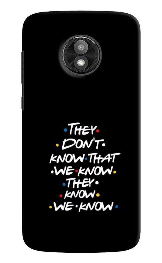 FRIENDS Dialogue Moto E5 Play Hard Case Back Cover by Casekaro
