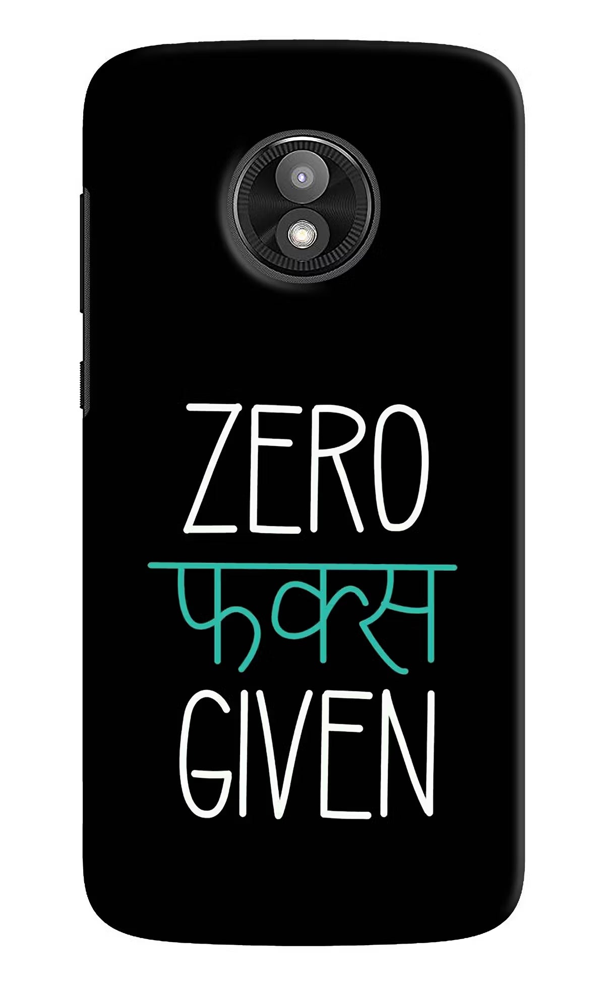 Zero Fucks Given Moto E5 Play Hard Case Back Cover by Casekaro