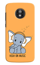 High On Music Moto E5 Play Hard Case Back Cover by Casekaro