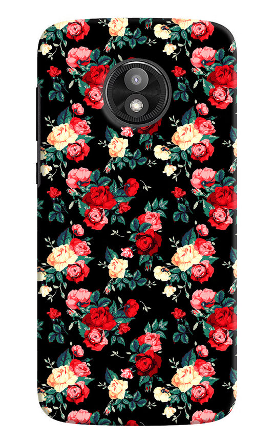 Rose Pattern Moto E5 Play Hard Case Back Cover by Casekaro