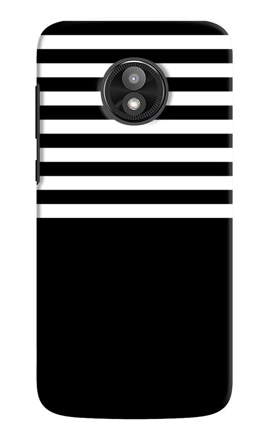 Black and White Print Moto E5 Play Hard Case Back Cover by Casekaro