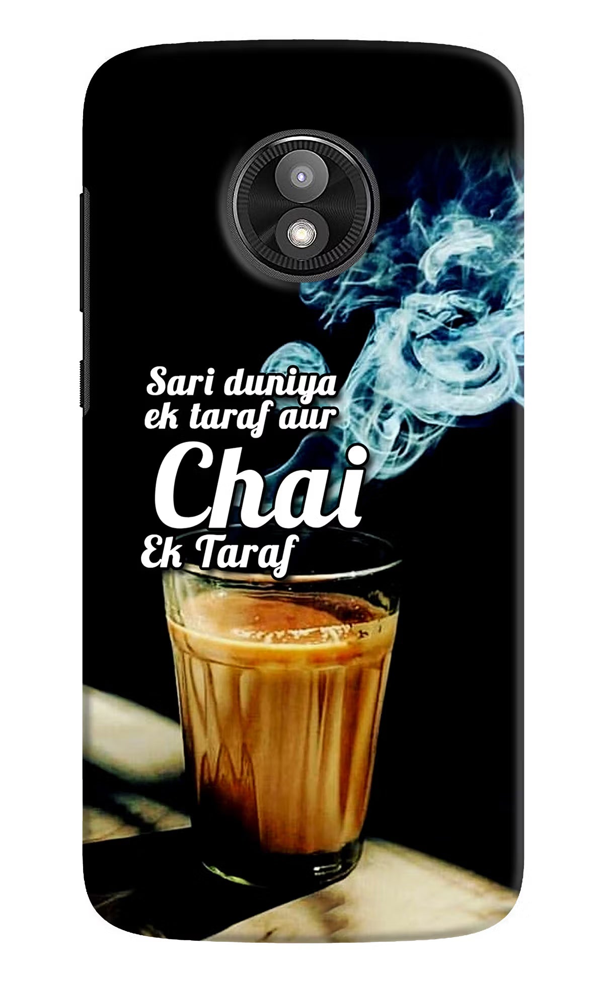 Chai Ek Taraf Quote Moto E5 Play Hard Case Back Cover by Casekaro