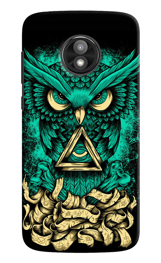 Green Owl Moto E5 Play Hard Case Back Cover by Casekaro