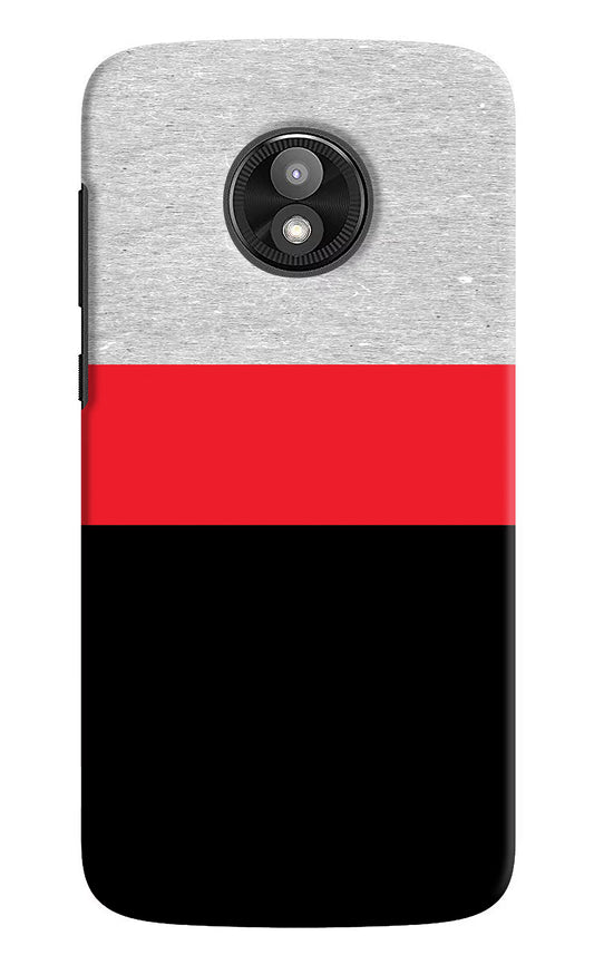 Tri Color Pattern Moto E5 Play Hard Case Back Cover by Casekaro